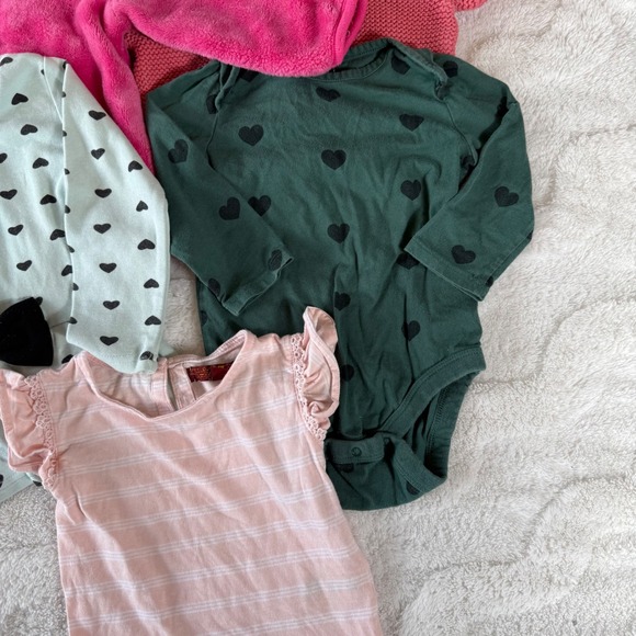 Baby Girl Clothes Lot 5pc 12-18 Months The Place Gap Simple Joys Hearts - Picture 7 of 13